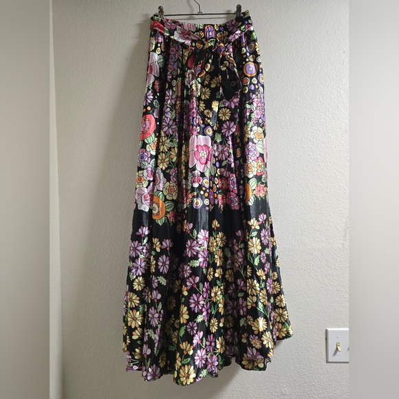 Her Destiny Dresses & Skirts - Floral Maxi Skirt - Black and Multicolor